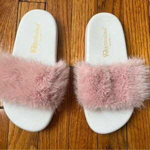 Frothious Pink Fuzzy Slides